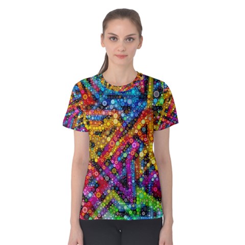 Color Play In Bubbles Women s Cotton Tee by KirstenStar