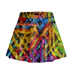 Color Play In Bubbles Mini Flare Skirt by KirstenStar