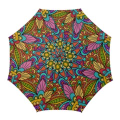 Festive Colorful Ornamental Background Golf Umbrellas by TastefulDesigns