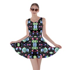 Multicolored Galaxy Pattern Print Skater Dress by dflcprintsclothing