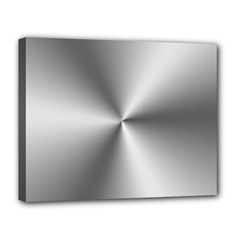 Shiny Metallic Silver Canvas 14  X 11  by yoursparklingshop