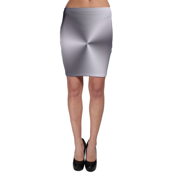 Shiny Metallic Silver Bodycon Skirts