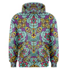 Mariager   Bold Blue,purple And Yellow Flower Design   Men s Zipper Hoodie by Zandiepants