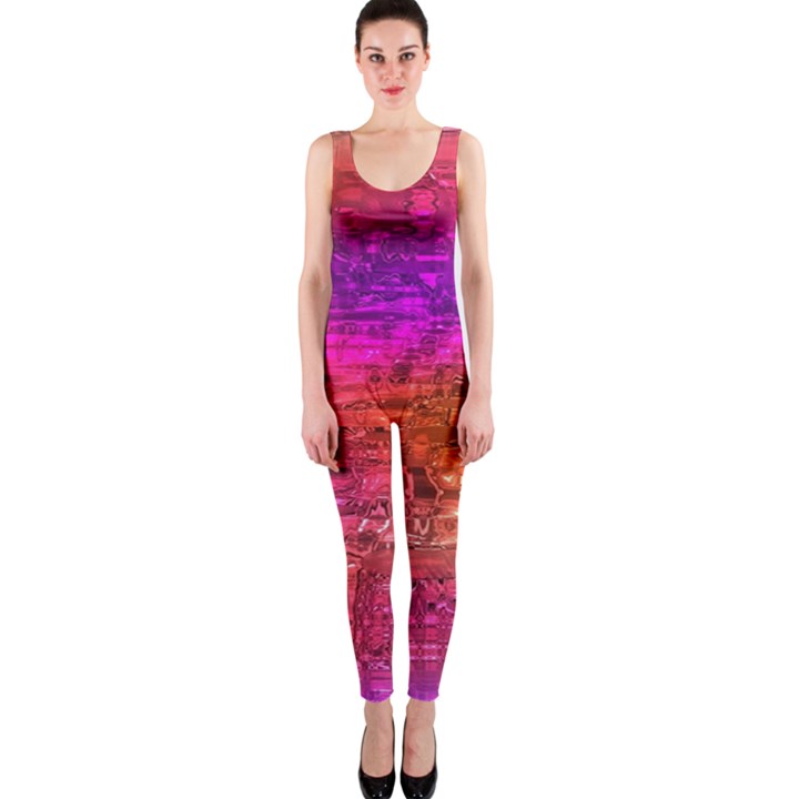 Purple Orange Pink Colorful Art OnePiece Catsuit