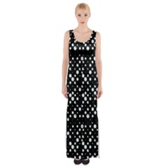 Galaxy Dots Print Maxi Thigh Split Dress by dflcprintsclothing