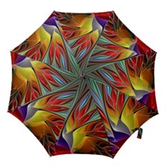 Fractal Bird Of Paradise Hook Handle Umbrella (small) by WolfepawFractals