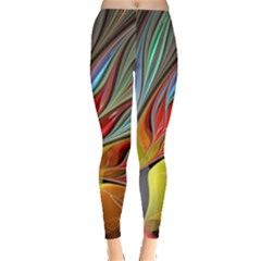 Fractal Bird Of Paradise Leggings 