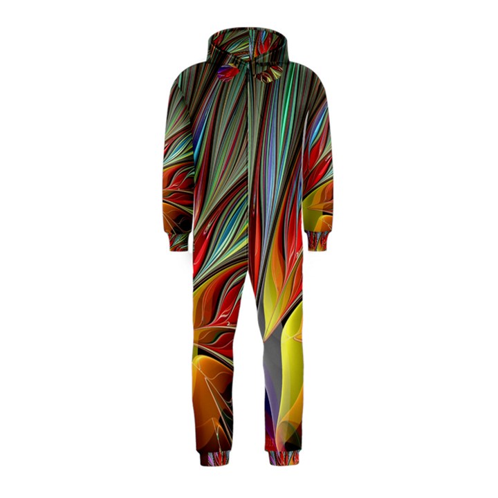 Fractal Bird of Paradise Hooded Jumpsuit (Kids)