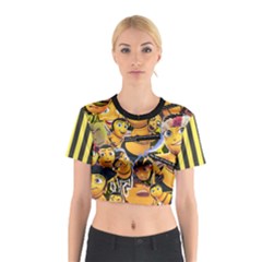 Bee Collage Cotton Crop Top by mousmuse