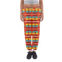 Shapes In Retro Colors Pattern                        Women s Jogger Sweatpants by LalyLauraFLM