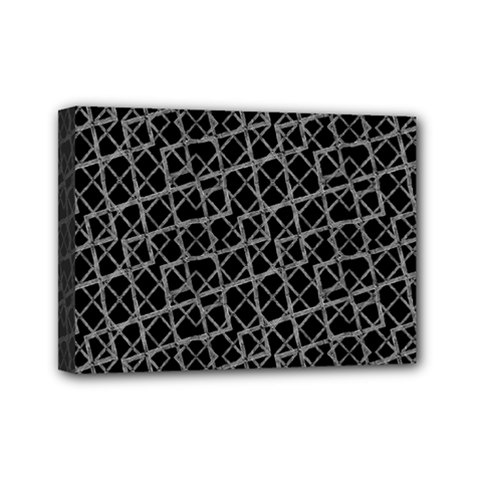 Geometric Grunge Pattern Mini Canvas 7  X 5  by dflcprints