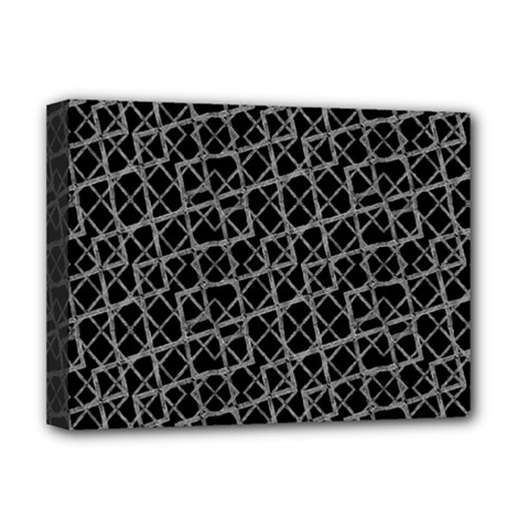 Geometric Grunge Pattern Deluxe Canvas 16  X 12   by dflcprints