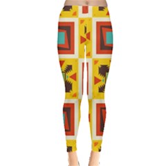 Retro Colors Squares Pattern                            Leggings by LalyLauraFLM