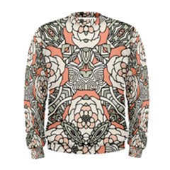 Petals, Vintage Pink, Bold Flower Design Men s Sweatshirt