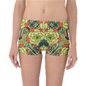 Petals   Retro Yellow   Bold Flower Design Boyleg Bikini Bottoms View1