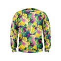 Tropical Flowers And Leaves Background Kids  Sweatshirt View1