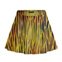 Colored Tiger Texture Background Mini Flare Skirt View1