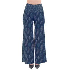 Whimsical Feather Pattern, Midnight Blue, Pants by Zandiepants