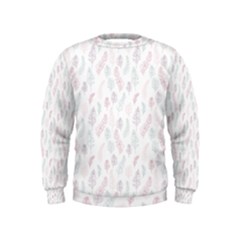 Whimsical Feather Pattern, Soft Colors, Kids  Sweatshirt by Zandiepants