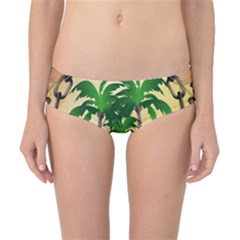 Tropical Design With Flamingo And Palm Tree Classic Bikini Bottoms