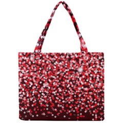 Red Glitter Rain Mini Tote Bag by KirstenStar