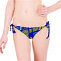 Bright Blue Mod Pop Art  Bikini Bottom View1