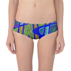 Bright Blue Mod Pop Art  Classic Bikini Bottoms by BrightVibesDesign