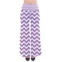 Lilac Purple & White Zigzag Pattern Pants View1