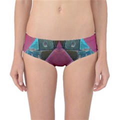 Pink Turquoise Stone Abstract Classic Bikini Bottoms by BrightVibesDesign