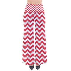 Poppy Red & White Zigzag Pattern Pants