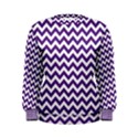 Royal Purple & White Zigzag Pattern Women s Sweatshirt View1