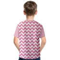 Soft Pink & White Zigzag Pattern Kid s Cotton Tee View2