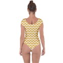 Sunny Yellow & White Zigzag Pattern Short Sleeve Leotard (Ladies) View2
