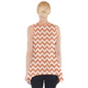 Tangerine Orange & White Zigzag Pattern Side Drop Tank Tunic View2