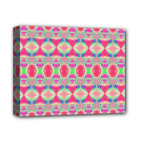 Pretty Pink Shapes Pattern Deluxe Canvas 14  X 11 