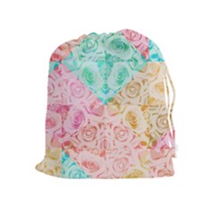 A Rose Is A Rose Drawstring Pouches (extra Large)