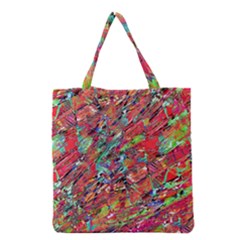 Expressive Abstract Grunge Grocery Tote Bag