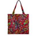 Expressive Abstract Grunge Zipper Grocery Tote Bag View2