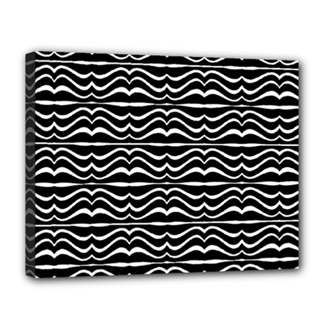 Modern Zebra Pattern Canvas 14  x 11 