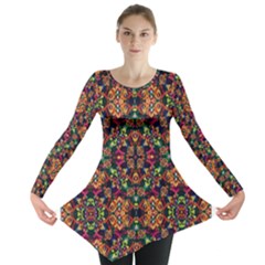 Luxury Boho Baroque Long Sleeve Tunic  by dflcprintsclothing