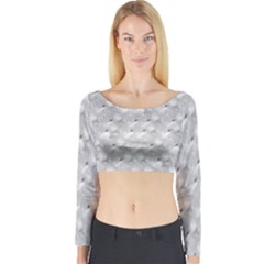 Ditsy Flowers Collage Long Sleeve Crop Top by dflcprintsclothing