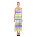 Yellow Purple Green Stripes Sleeveless Maxi Dress View1