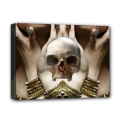 Skull Magic Deluxe Canvas 16  X 12   by icarusismartdesigns