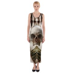 Skull Magic Fitted Maxi Dress by icarusismartdesigns