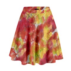 Colorful Splatters                                        High Waist Skirt by LalyLauraFLM