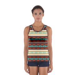 Stripes And Rhombus Chains                                      Women s Sport Tank Top