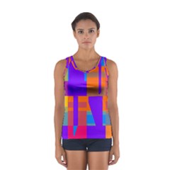 Misc Colorful Shapes                                           Women s Sport Tank Top by LalyLauraFLM