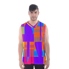 Misc Colorful Shapes                                           Men s Basketball Tank Top by LalyLauraFLM