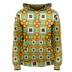 Flowers And Squares Pattern                                            Women s Pullover Hoodie by LalyLauraFLM
