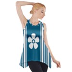 egyptian blue flower  Side Drop Tank Tunic